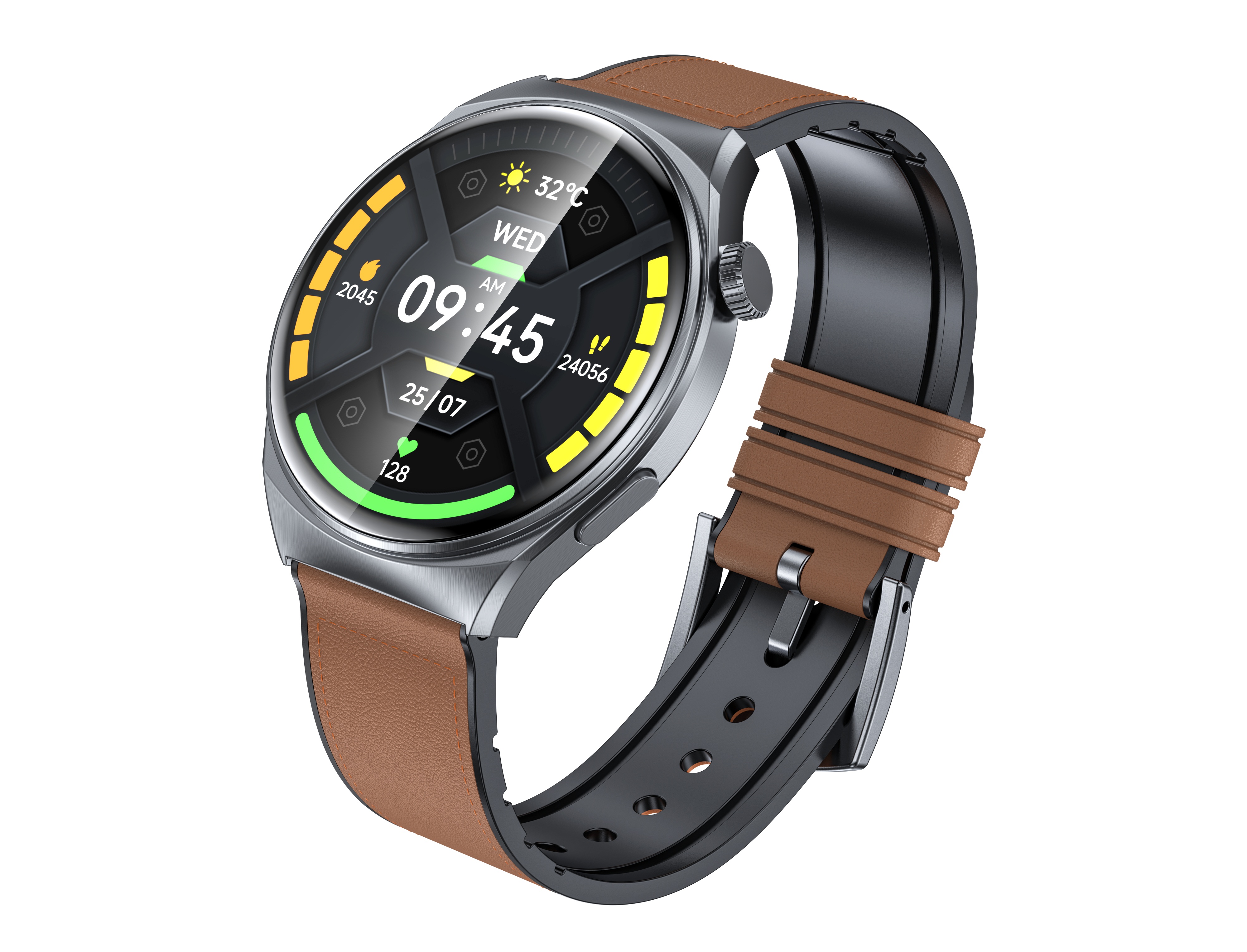 سی بای W2 pro بند چرم مناسب استایل کلاسیک