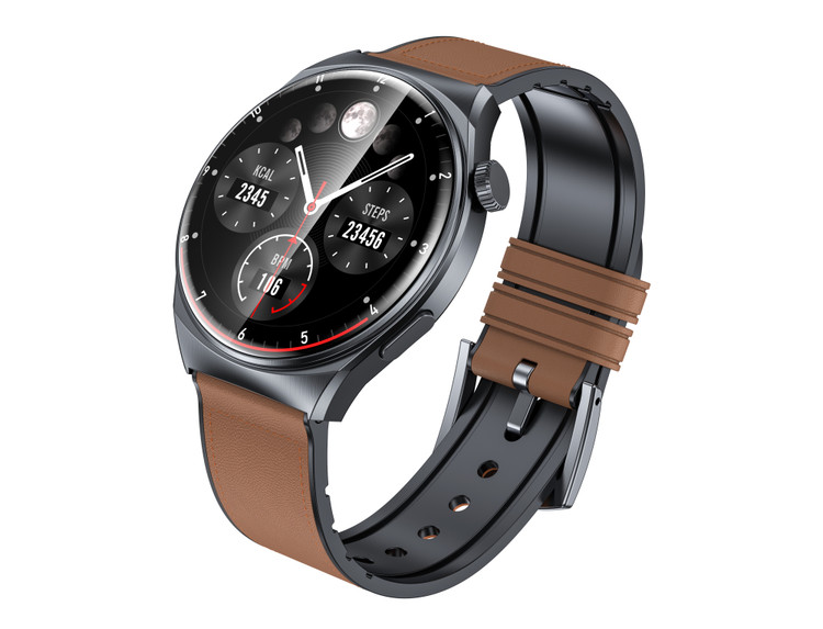 سی بای W2 pro بند چرم مناسب استایل کلاسیک